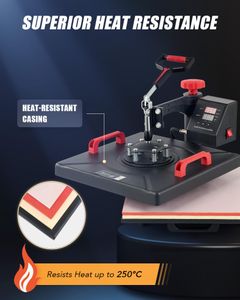 CREWORKS 5-in-1 Heat Press Machine, 38x38cm Sublimation Transfer