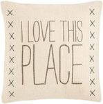 Mud Pie Square Pillow, 20" x 20", Love This Home