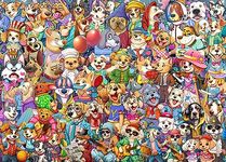 Jigsaw Puzzles for Adults 1000 Piece Puzzle for Adults 1000 Pieces Puzzle 1000 Pieces Dog's World Puzzle, Cartoon Puzzles 1000 Pieces Jigsaw Puzzles for Adults 1000 Pieces and Up