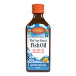 Carlson - The Very Finest Fish Oil, 1600 mg Omega-3s, Liquid Fish Oil Supplement, Norwegian Fish Oil, Wild-Caught, Sustainably Sourced Fish Oil Liquid, Orange, 200 mL (6.7 Fl Oz)