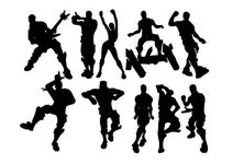 (Black) - LHKSER Game Wall Decal Wall Sticker Poster Floss Dancing Decal Nursery Boys Room Wall Vinyl Decal Game Stickers (Black)