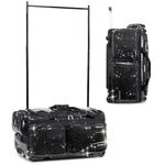 Fanwoli 28" Dance Bag | Shine-Bright Collection | Waterproof Glittering Fabric | Ideal Competition Duffle Bag with Garment Rack | Sparkle Black, Sparkling Black, 71.12 cm, Sparkling Style