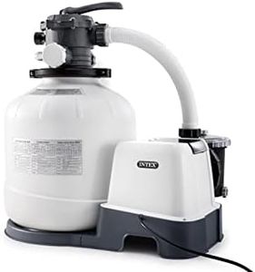 Intex Sand Filter Pump & Saltwater System for Up to 15,000 Gal Pools, Krystal Clear - Automatic Algae Control & Above-Ground Swimming Pool Cleaning
