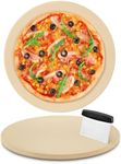 Arcedo 12 Inch Round Pizza Stone for Oven and Grill, Baking Stone for Bread, Small Cordierite Pizza Grilling Stone, Heavy Dudy Pizza Pan For Oven, Perfect for Baking Crispy Pizzas, Bread, Cookies