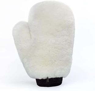 OKAYDA Natural Lambskin Wool Car Wash Mitt Extra Large Size Scratch-Free Sheepskin Wash Mitt