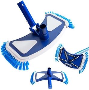 Arebos aspirateur pour Piscine | avec système de Clip | Raccord pour Tuyau de Piscine Ø 32/38 mm | Brosse de Piscine | Largeur de la tête de Brosse : 35 cm | Bleu et Blanc