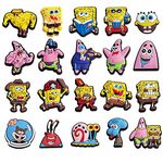 Shoe Charms for SpongeBob, Cartoon Shoe Decoration for Crocs Clog, Decoration Charms Accessories Pins Gifts for Kids Boy Girl Adult Men Women