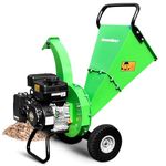 GARDENBEAUT S3 Wood Chipper Shredder, 7 HP 212cc Gasoline Engine, 3" Max Wood Diameter, 1-Year Warranty After Product Registration