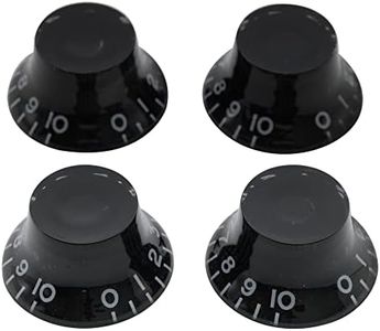 Musiclily Metric LP Guitar Top Hat Bell Knobs Tone Volume Control Knobs for Epiphone Les Paul SG Style Import Electric Guitar, Black (Set of 4)