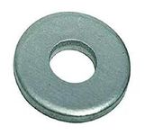 Steel Flat Washer, Plain Finish, ASME B18.22.1, 1-1/4" Screw Size, 1-3/8" ID, 3" OD, 0.165" Thick (Pack of 10)