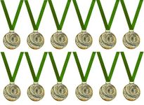 Be Win Mild Steel Sports Medal/Event Medal Size-2.5'' Inches Dia (Gold, Set of 6 Pcs)