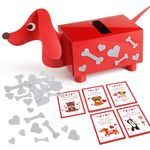 Gloween Valentines Box and Cards for kids Classroom Exchange, DIY Dog Puppy Box Crafts Valentines Day Gift for Girls Boys, Great for School Valentine's Party Favors