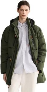 Orolay Men's Thickened Down Jacket Hooded Winter Coats with 6 Pockets Army Green L