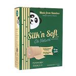 Silk'n Soft Unbleached Bamboo Toilet Paper - Tree-Free Environment Safe Biodegradable Septic-Safe Strong Dependable Panda Friendly Absorbent Bathroom Tissue 3-Ply Chlorine Free (12 Rolls)