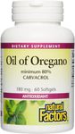 Natural Factors - Oil of Oregano 180mg, 60 Softgels