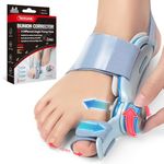 Tech Love Bunion Corrector Big Toe Straighteners, Adjustable Knob Double Correction, Toe Separator for Big Toe Relief Bunion Splints Hammer Toe Straightener, Suitable for Left and Right Feet (1PC)