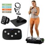 LifePro Rumblex 4D Vibration Plate Exercise Machine Triple Motor Oscillation, Linear, Pulsation + 3D/4D Vibration Platform Whole Body Vibration Machine for Home, Weight Loss & Shaping. (Black)