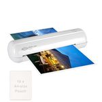 SINCHI A4 Laminator, 75-125 Micron, Thermal Laminating Machine with 10 Pouches, Jam Release Lever, 30-Min Auto Shut-Off, Easy One-Click Operation, Compact for Home, Office, and School