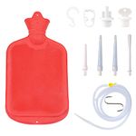 TopQuaFocus Enema Kit for Men and Women - 2L Capacity Douche and Enema Bulb for Colon Detox Cleanse, with Coffee Enemas for Effective Colon Cleanse Red