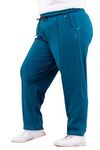 CUPID Plus Size Women's Regular Fit Cotton Track, Comfortable Lower, Trouser, Joggers, Daily Use Gym Wear Lounge Pant for Ladies_Teal Blue_4XL