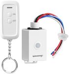DEWENWILS Outdoor Indoor Wireless Light Switch and Receiver Kit, 15A/1800W, No Wiring, IP65 Waterproof, Wireless Remote Light Switch for Lighting