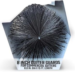 GutterBrush Commercial Gutter Guard 8 Inch - 15 Ft - DIY Leaf Filter, No Tools Needed - Prevents Clogs, Fits Metal Building Gutters, Schools, Churches, & More