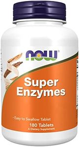 Now Foods, Super Enzymes (Enzymes Digestives), 180 Comprimés, Testé en Laboratoire, Sans Soja, Sans Gluten, Sans OGM