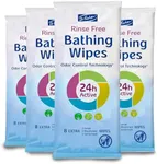 Dr. Fischer Rinse Free Bathing Wipes - XL Personal Cleaning Wipes for Adults with 24H Odor Protection (32 Large Wipes) Shower Wipes for Women and Men.