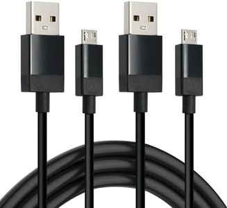 Charger Charging Cable for Xbox One Controller, Micro USB 2.0 Play Data Sync Cord for PlayStation 4, PS4 Slim/Pro Controller, Samsung Galaxy, Android Phone (2 Pack 10 Feet)