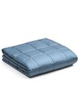 YnM Cooling Weighted Blanket with 100% Bamboo Viscose | 20 lbs for 150-200 lbs Individual, 60"x 80" | Luxury Cooler Version Weighted Blanket, Blue Grey