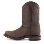 7L SIETE LUEGAS - Men's Leather Zip Roper Boot Style 1677, Crazy Brown, 11.5