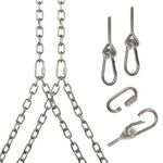 Barn-Shed-Play Heavy Duty 700 Lb Stainless Steel Porch Swing Hanging Chain Kit (8 Foot Ceiling)