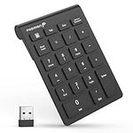 Fosmon 22 Key Numeric Keypad, Wireless USB Adapter 2.4GHz Numpad, Ten Keys Shortcut Function & Hotkey, Up to 33FT Device Distance, Compatible with USB Port Laptop, PC, Desktop, Surface Pro, Notebook