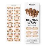 MOYOU LONDON Semi Cured Gel Nail Strips, 20 Pc. Gel Wraps for Nails, Easy Apply & Remove for Salon-Quality Manicure, Works with Any Nail Lamps - When in Rome