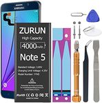 Galaxy Note 5 Battery Upgraded ZURUN 4000mAh Li-Polymer Battery EB-BN920ABE Replacement for Samsung Galaxy Note 5 N920 N920V N920A N920T N920P with Screwdriver Tool Kit [2 Year Warranty]