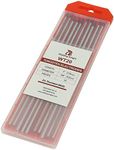 Welding Knight TIG Welding Tungsten Electrodes 2% Thoriated 1/8" x 7" (Red, WT20) 10pk