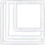 Hand U Journey Universal Clip Frame Square Rectangle Plastic Clip Frame for Embroidery, Quilting, Cross-Stitch, Punch Needle, Silk-Painting-11''x11''(27.9x27.9 cm)