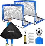 Portable Soccer Goals for Backyard, 4' x 3' Foldable Kids Soccer Net, Indoor Pop Up Soccer Goal, Soccer Training Equipment for Kids and Youth, with Size 4 Soccer Ball, 8 Training Cones