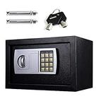 Fireproof 8.5L Electronic Password Security Safe Money Cash Deposit Box Office Home Safe Password Key Anti-theft Safe Box Wall Mounted Home Safety Security Lock Boxes 4.8KG