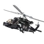 DAHONPA UH-60 Helicopter Black Hawk Medium Utility Military Army Airplane Building Bricks Set with Figure, 700 Pieces Air-Force Build Blocks Toy, Gift for Kid and Adult