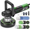 Ginour Dual Action Car Polisher for Car Detailing, 900W Car Buffer Polisher Machine, 6 Variable Speeds 2000-6400RPM, with D and Side Handles, 13 Buffing Pads, 150mm/6in, 125mm/5in Discs