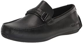 Cole Haan Men's Grand City Bit Driver Driving Style Loafer, Black Textured/Black, 10 UK