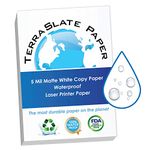 TerraSlate Copy Paper Waterproof Laser Printer, Rain Weatherproof, 5 Mil, 8.5x11-inch, 500 Sheets