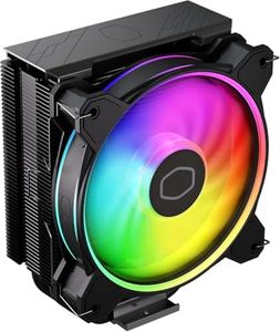 Cooler Master Hyper 212 Halo CPU Air Cooler - Finitura in Alluminio Nero Corvino, 4 Tubi Calore a Contatto Diretto Continuo con Alette, Rilevamento ARGB, MF120 Halo2, Staffe LGA1700 e AM5 - Nero