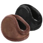 RR DESIGN Thickened Fleece Earmuffs Solid Color Coldproof Ear Warmer Outdoor Running Cycling Headback Earmuffs For Women & Men-Pack of 2(mix colors)