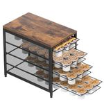 NANANARDOSO Coffee Pod Holder For Counter, 4 Tier Coffee Pod Drawer for Keurig Pod Storage Drawer Holder, 72 Capacity Pods Storage Organizer Cups Capsule with Sliding Baskets for Coffee Station