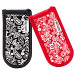 Cast Iron Skillet Handle Covers,Pot Handle Covers Heat Resistant,Pot Holders for Kitchen Heat Resistant,Machine Washable Handle Mitts 2 PCS (Prints)