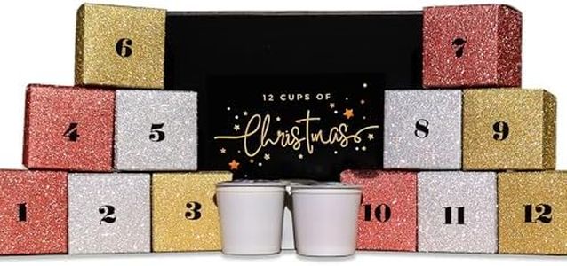 12 Days of Christmas Advent Calendar by Happy Packs | Flavored Coffee Pods Variety Pack | Seasonal Favorites like Pumpkin Spice, Peppermint Bark, Maple Pecan & More | K Cup Coffee Advent Calendar 2024