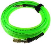 Coilhose Pneumatics PFX4050GS15XS Flexeel Max Reinforced Polyurethane Air Hose 1/4-Inch ID 50-Foot Length with 1/4-Inch Ball Swivel Coupler and 1/4-Inch Air Safety Plug Industrial Interchange