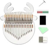 Kalimba 17 Key - Thumb Piano - Calimba Mbira Finger Piano - Acrylic Kalimba Clear - Mini Kalimba Instrument - Finger Harp Thumb Harp - Small Musical Instrument Christmas Gifts For Beginner Music Lover